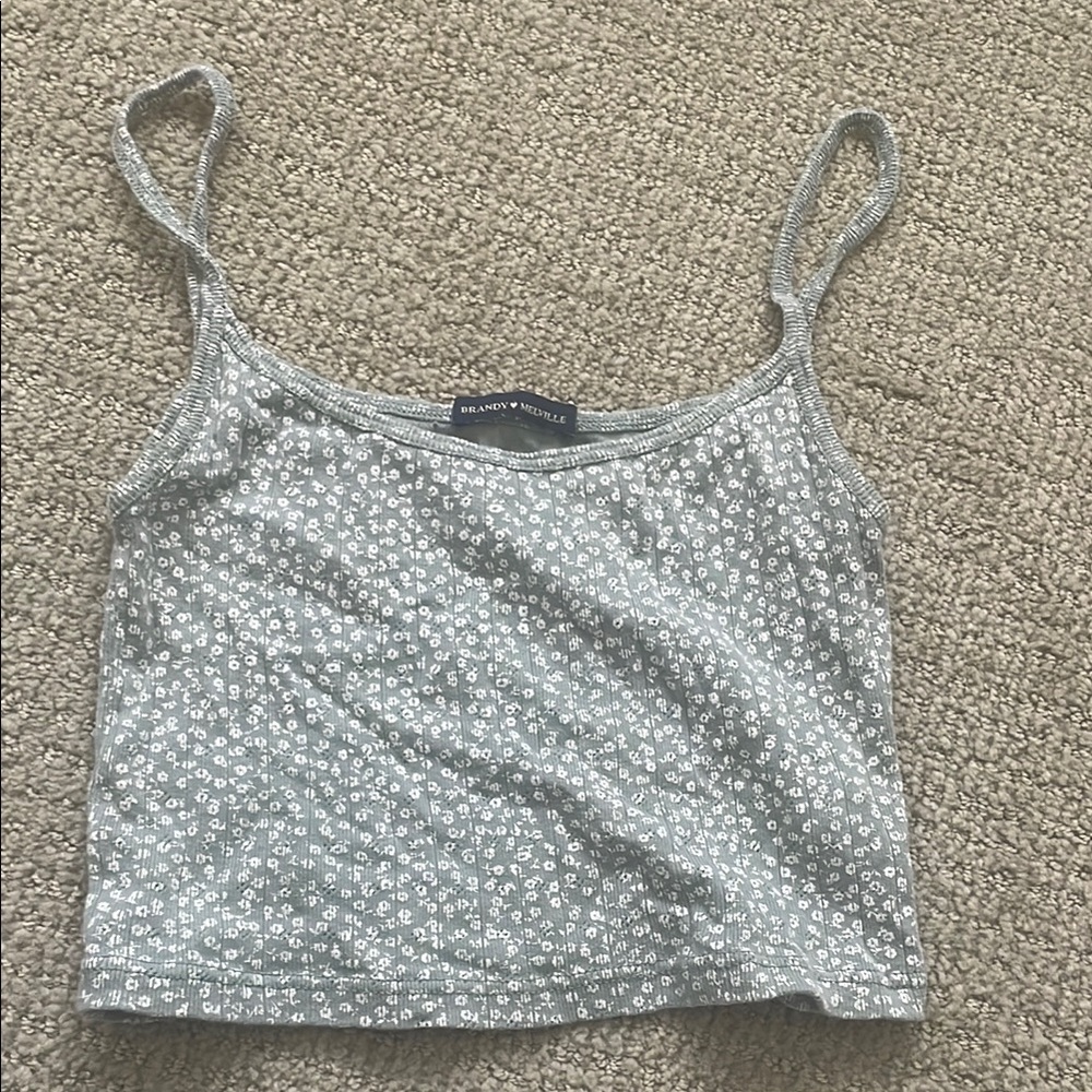 Gray Floral Women's Top